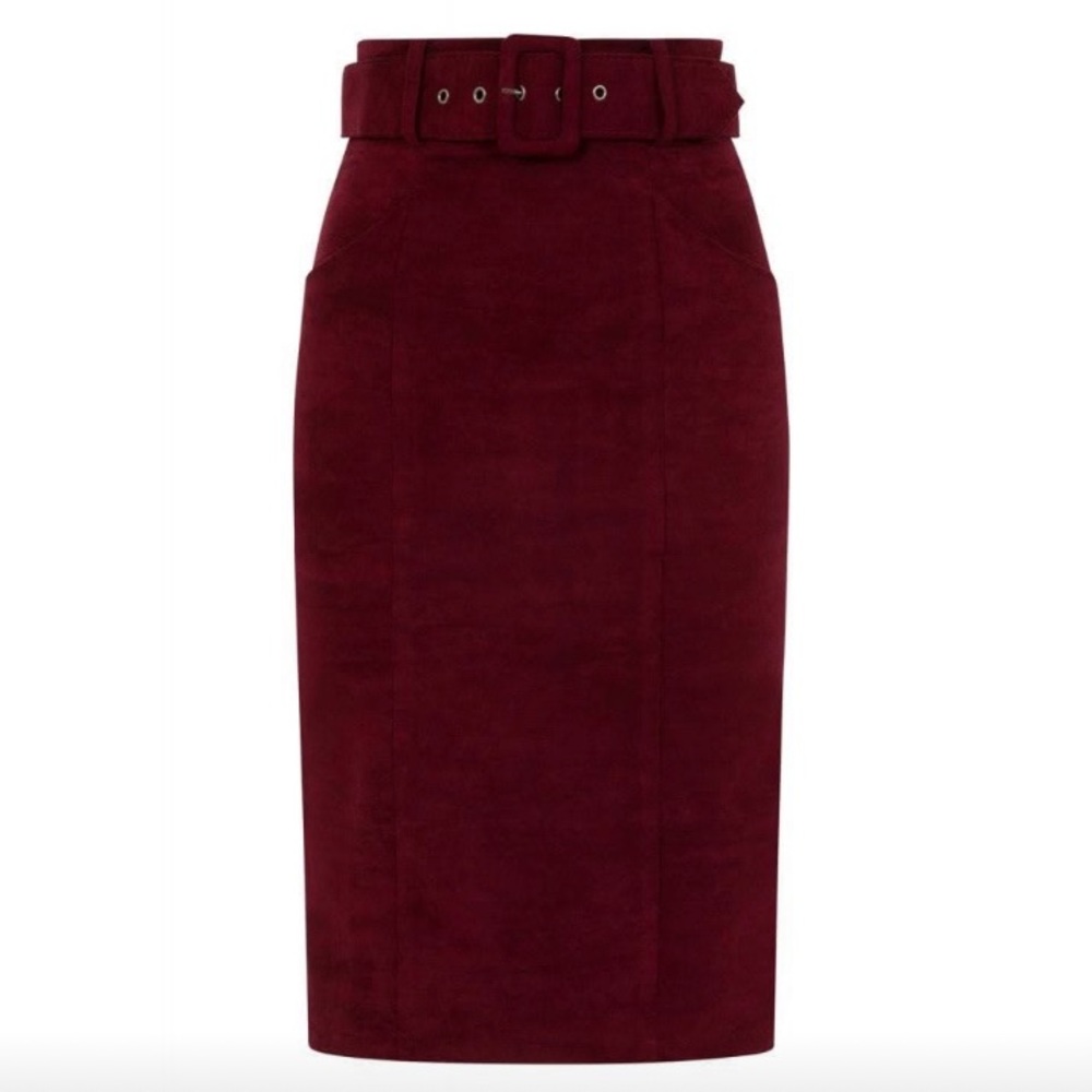 Kayleigh Faux Suede Pencil Skirt